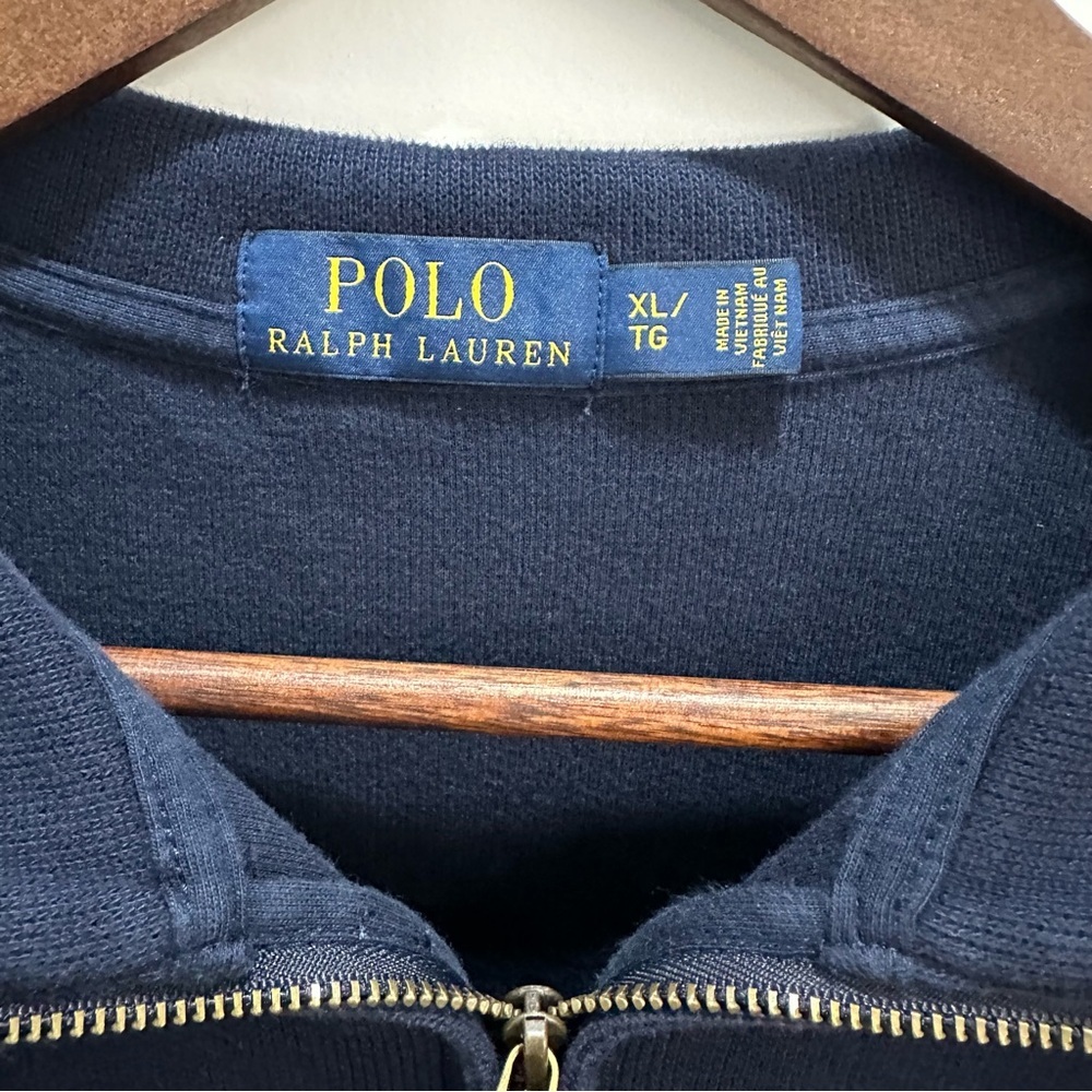Ralph Lauren Navy Zip-Up Sweater - Picture 4 of 7